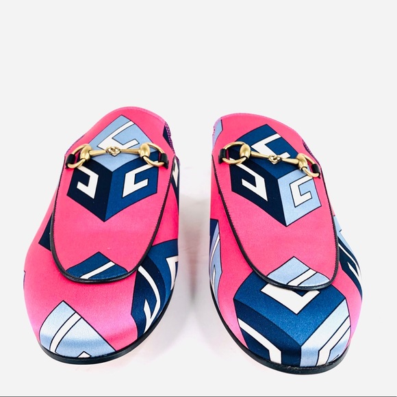 Gucci Princetown Horsebit Satin Mule Slippers 37 - Picture 4 of 11